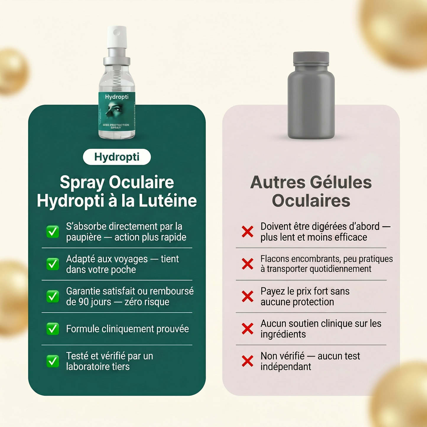 Spray oculaire Hydropti à la lutéine