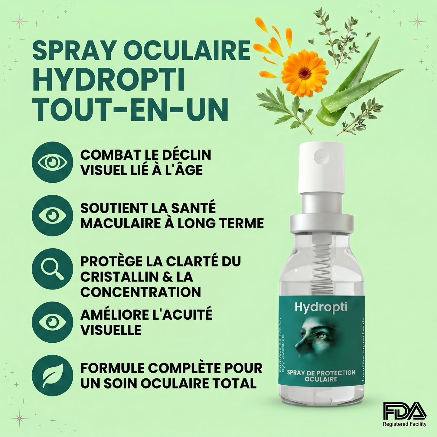 Spray oculaire Hydropti à la lutéine